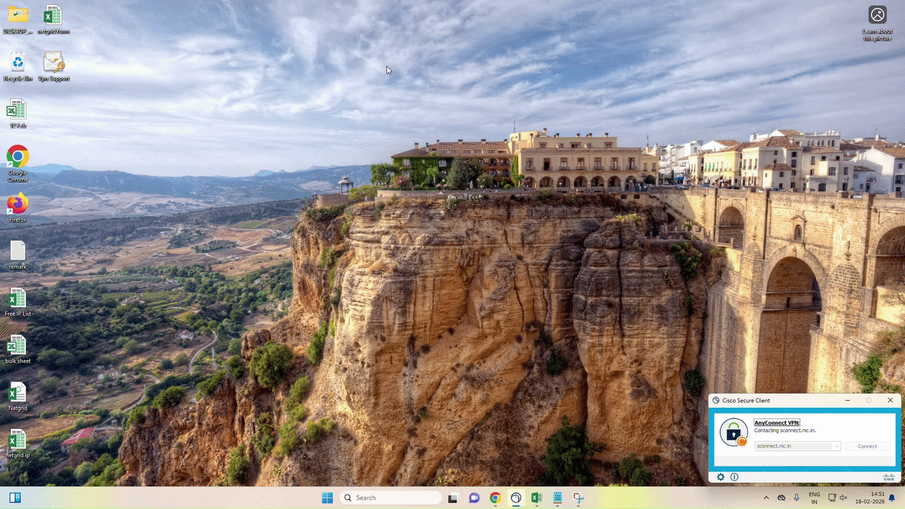 Screenshot of Credential Required password prompt